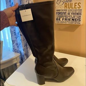 Brown tall boots